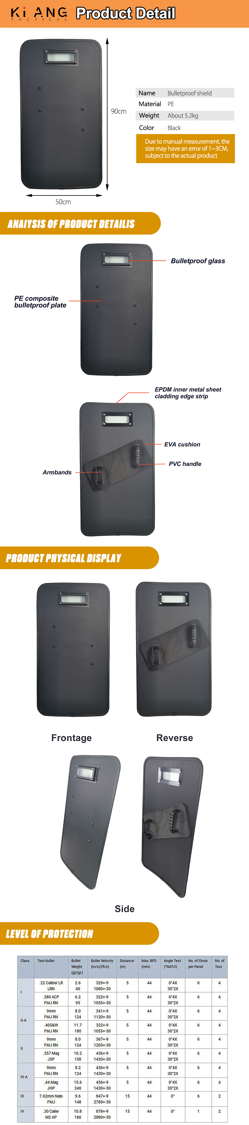 wholesale bulletproof shield Product Detail