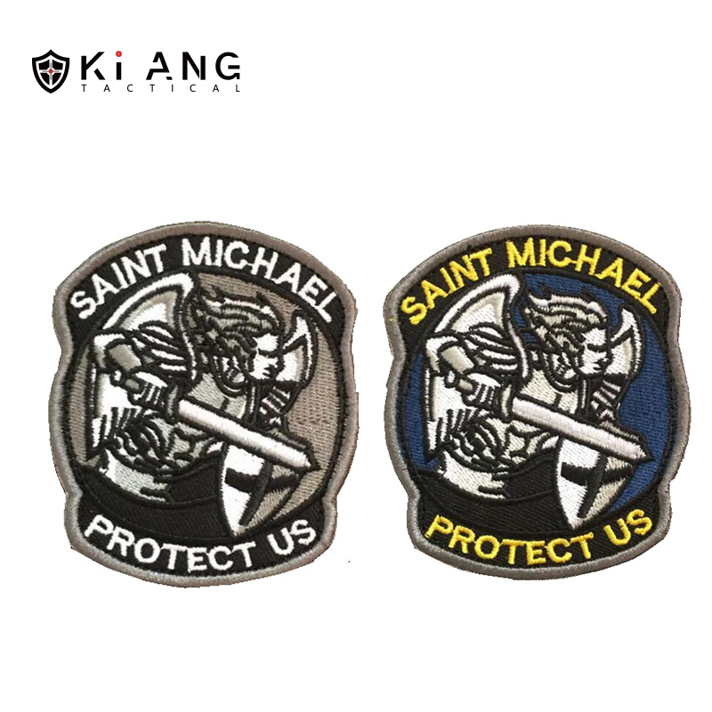 Ki Ang Military Outdoor Embroidery Badge Double Sided Velcro Patch Tactical Replacement for St Michael Applique