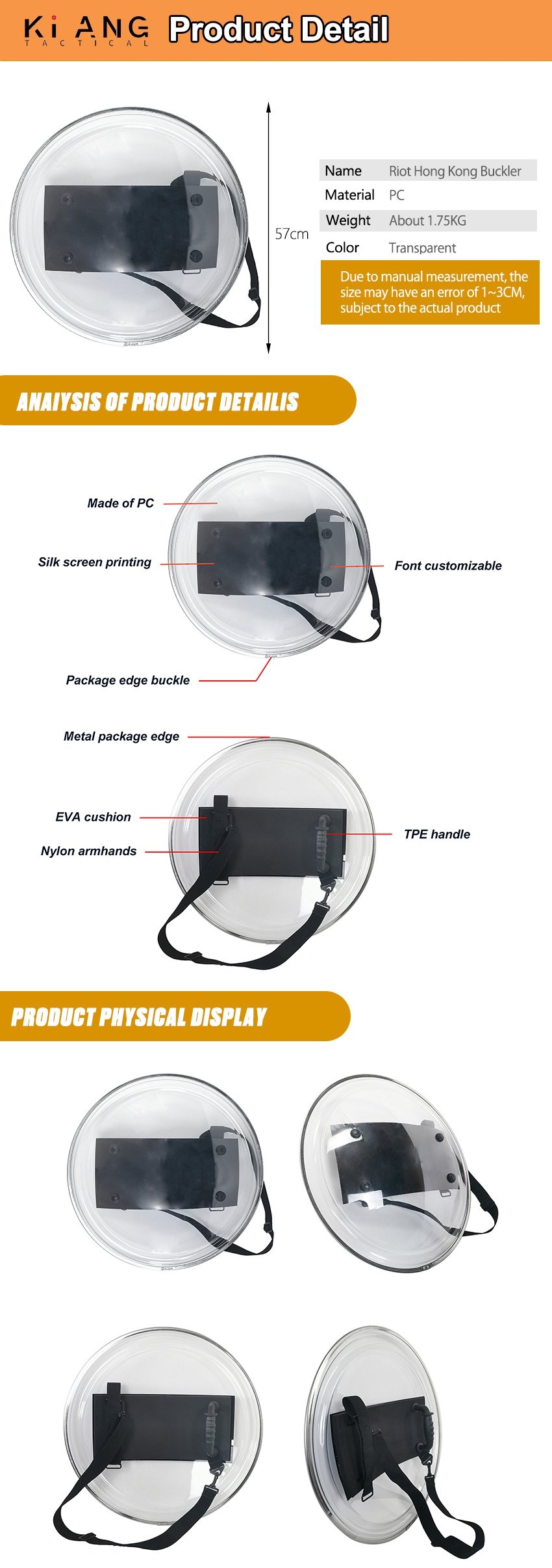 Wholesale Riot Round Shield Product Detail