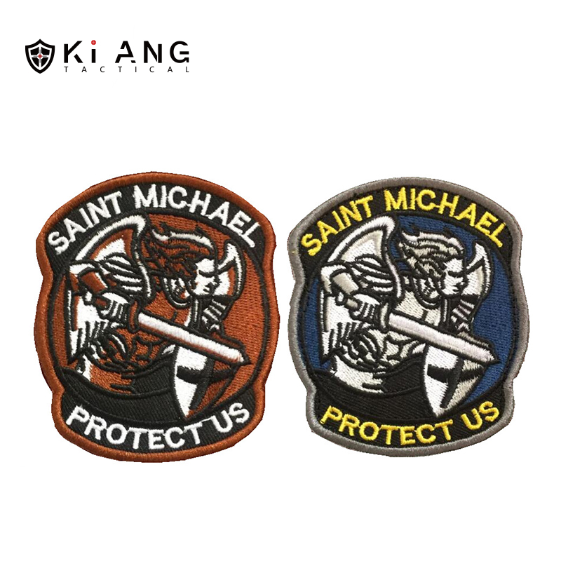 Ki Ang Military Outdoor Embroidery Badge Double Sided Velcro Patch Tactical Replacement for St Michael Applique