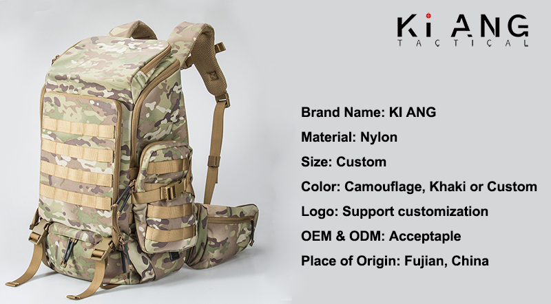 KIB025 Camo Backpack MOLLE Outdoor Hunting Tactical Military Bag