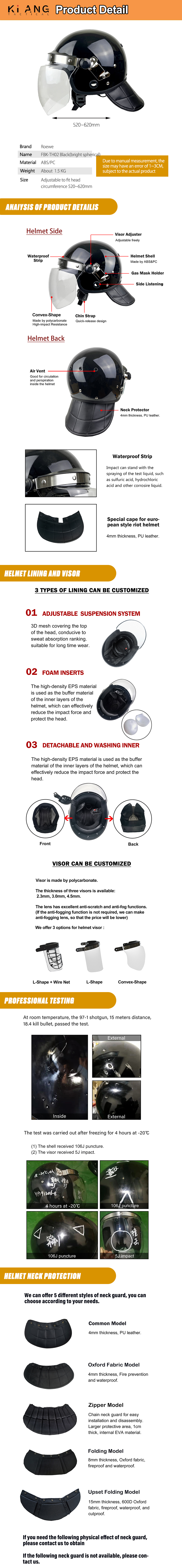 riot police helmet supplier Product Detail